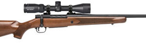 Mossberg 28058 Patriot  7mm-08 Rem Caliber with 5+1 Capacity, 22" Fluted Barrel, Matte Blued Metal Finish & Walnut Stock Right Hand (Full Size) Includes Vortex Crossfire II 3-9x40mm Scope