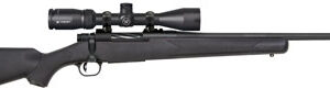 Mossberg 28054 Patriot  25-06 Rem Caliber with 5+1 Capacity, 22" Fluted Barrel, Matte Blued Metal Finish & Black Synthetic Stock Right Hand (Full Size) Includes Vortex Crossfire II 3-9x40mm Scope