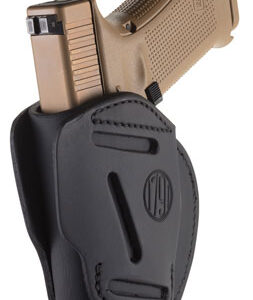 1791 Gunleather 3WH5SBLA 3-Way  IWB/OWB Size 05 Stealth Black Leather Belt Loop Compatible w/ Glock 17 Compatible w/ Springfield XD Compatible w/ S&W M&P Compatible w/ HK VP9 Ambidextrous Hand