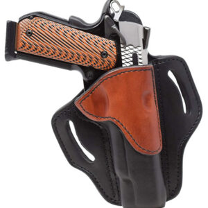 1791 Gunleather BH1BLBR BH1  OWB 01 Brown on Black Leather Belt Slide Fits 4-5" 1911