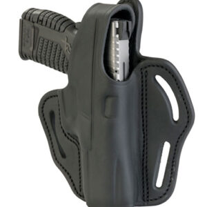 1791 Gunleather BHX3SBLR BHX  OWB Size 03 Stealth Black Leather Belt Slide Compatible w/Glock/S&W M&P Shield Right Hand