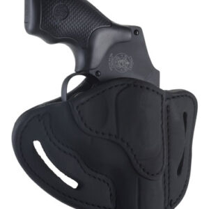 1791 Gunleather RVH1SBLR RVH1  OWB Size 01 Stealth Black Leather Belt Slide Fits S&W J Frame/Ruger LCR/S&W 38 Belt Up to 1.75" Wide Right Hand
