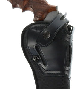 Galco SR43B Switchback  OWB Black Leather Belt Slide Fits Ruger GP100/S&W K Frame/2.50-3" Barrel Ambidextrous