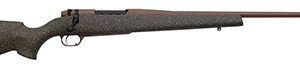 Weatherby MWL01N65RWR6B Mark V Weathermark LT 6.5 Wthby RPM 4+1 24" Barrel/Rec. w/Flat Dark Earth Cerakote Finish, Flat Dark Earth Speckled Green Fixed Monte Carlo Fiberglass Stock