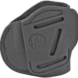 1791 Gunleather 4WH4SBLL 4-Way  IWB/OWB Size 04 Stealth Black Leather Belt Clip Compatible w/Glock 26/Springfield XD/XDS/S&W M&P Shield Plus Left Hand
