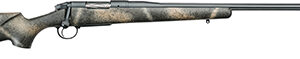 Bergara Rifles BPR3365 Premier Highlander 6.5 Creedmoor 4+1 24" Sniper Gray Cerakote Fluted Barrel, Sniper Gray Cerakote 416 Stainless Steel Receiver, Woodland Camo Grayboe Stock