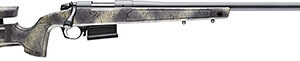 Bergara Rifles B145371 B-14 Wilderness HMR 308 Win 5+1 20" Threaded, Sniper Gray Cerakote Barrel/Rec, Adj. SoftTouch Woodland Camo Stock with Mini-Chassis, Omni Muzzle Brake