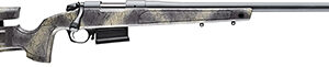 Bergara Rifles B14LM361 B-14 Wilderness HMR 300 Win Mag 5+1 26" Threaded, Sniper Gray Cerakote Barrel/Rec, Adj. SoftTouch Woodland Camo Stock with Mini-Chassis, Omni Muzzle Brake