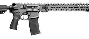 Patriot Ordnance Factory 01645 Minuteman Direct Impingement 5.56x45mm 30+1 16.50" Nitride Treated Threaded Barrel, Tungsten Cerakote Receiver, Synthetic 6 Position MFT Minimalist Stock