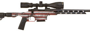 Howa HMXL223USA M1500 Mini Excel Lite 223 Rem 20" TB 5+1 American Flag Cerakote Black Folding HTI Excl Lite Chassis Stock