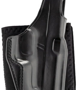 Galco AG834B Ankle Glove  Size Fits Ankles up to 13" Black Leather Hook & Loop Compatible w/Glock 48/Glock 48 MOS Right Hand