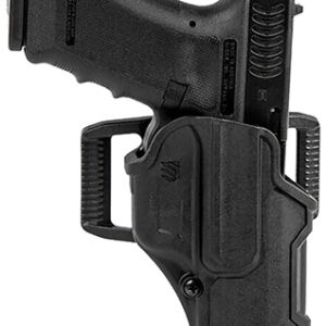 Blackhawk 410768BKR T-Series L2C Non-Light Bearing OWB Black Polymer Belt Clip Compatible w/Glock 43/43X/Kahr PM Includes Belt Loops Right Hand