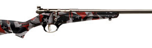 Savage Arms 13801 Rascal  22 LR Caliber with 1rd Capacity, 16.12" Barrel, Matte Blued Metal Finish & American Flag Synthetic Stock Right Hand (Youth)