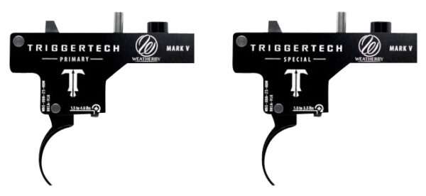 TriggerTech WM5SBB13NBF Special  Single-Stage Flat Trigger with 1-3.50 lbs Draw Weight & Black PVD Finish for Weatherby Mark V