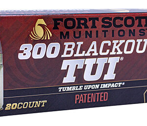 Fort Scott Munitions 300115SCV Tumble Upon Impact (TUI)  300 Blackout 115 gr Solid Copper Spun 20 Per Box/ 25 Case