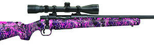 Mossberg 28145 Patriot Super Bantam 308 Win Caliber with 5+1 Capacity, 20" Fluted Barrel, Matte Blued Metal Finish & Muddy Girl Wild Synthetic Stock Right Hand (Youth) Includes 3-9x40mm Scope