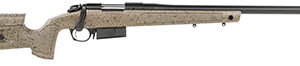 Bergara Rifles B14S359C B-14 HMR 6.5 PRC 3+1 24" Graphite Black Cerakote Barrel, Black Speckled Brown Molded w/Mini-Chassis, Adjustable LOP & Cheek Piece Stock