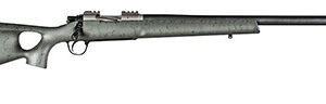 Christensen Arms 8010800106 Summit TI  Full Size 6.5 PRC 3+1, 24" Natural Titanium Steel Threaded Barrel, Natural Titanium Aluminum Receiver, Green w/Black Webbing Fixed Thumbhole Stock