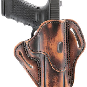 1791 Gunleather ORBH24VTGR BH2.4 Optic Ready OWB Size 2.4 Vintage Leather Belt Slide Fits Walther PPQ/Sig P320/Springfield XD-M Right Hand