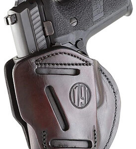 1791 Gunleather 3WH6SBRA 3-Way  IWB/OWB Size 06 Signature Brown Leather Belt Loop Fits Beretta 92 Fits Walther PPQ Fits Sig P320 Ambidextrous Hand