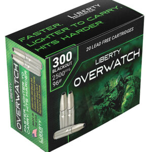 Liberty Ammunition LAOW300962500 OverWatch  300 Blackout 96 gr Open Cavity Design 20 Per Box/50 Case