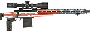 Howa HCRA73107USKMDT M1500 APC Chassis 308 Win 10+1 (3 Mags) 24" HB, American Flag Cerakote, Luth-AR MBA-4 Stock with Aluminum Chassis, 4-16x50 Scope, Bipod & 2 Grips