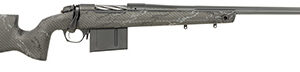 Bergara Rifles B14LM7513 B-14 Crest 7mm PRC 3+1 22" Fluted/Threaded, Sniper Gray Cerakote Barrel/Rec, Monte Carlo Carbon Fiber Stock with Black & Gray Splatter, Omni Muzzle Brake