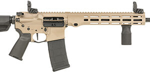 Maxim Defense MXM49735 MD15 L 5.56x45mm NATO 30+1 16" Fluted Barrel, FDE Rec/M-LOK Handguard, Black Magpul Furniture, SL-K Stock, MBUS Sights, Blackout Defense Flat Trigger