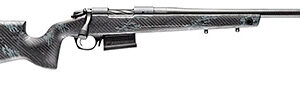Bergara Rifles B14LM7513CF B-14 Crest 7mm PRC 5+1 22" Sniper Gray Cerakote #5 Contour Threaded Barrel, Sniper Gray Cerakote Steel Receiver, Black & Gray Sponge Fixed Carbon Fiber Stock