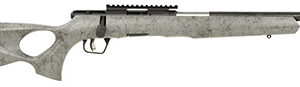 Savage Arms 70518 B Series TimberLite 22 WMR 10+1 18" Black Threaded Carbon Fiber/SS Barrel, Black Picatinny Rail Steel Receiver, Gray w/Black Webbing Synthetic Fixed Thumbhole Stock