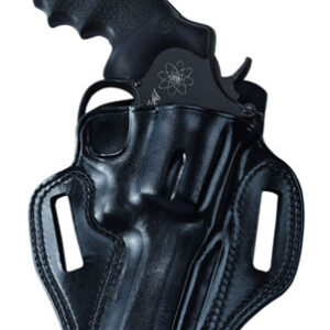 Galco CM158B Combat Master  OWB Black Leather Belt Slide Fits S&W J Frame Fits Charter Arms Undercover Right Hand