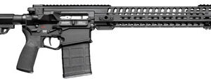 Patriot Ordnance Factory 01235 Revolution Gen4 7.62x51mm NATO 20+1 16.50" Nitride Treated Match Grade Barrel, Black Anodized Gen 4 Lower Receiver, Mission First Tactical Furniture, Ambidextrous