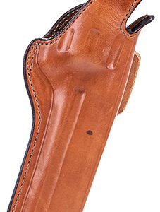 Bianchi 10323 5BHL Thumbsnap  OWB Size 11 Tan Leather Belt Loop Fits S&W N Frame/Colt Anaconda Right Hand