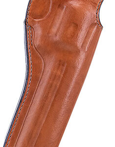 Bianchi 12680 111 Cyclone Belt Holster Size 05 OWB Open Bottom Style made of Leather with Tan Finish, Strongside/Crossdraw & Belt Loop Mount Type fits 6" Barrel S&W K-Frame for Right Hand