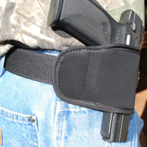 GrovTec US Inc GTHL15098BLK Multi-Fit  OWB Size 98 Black Suede Belt Loop Fits Small/Med Semi-Auto Right Hand