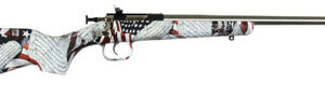 Crickett KSA3168 Youth  22 LR 1rd 16.12" Stainless Steel Barrel, Fixed Front/Adjustable Rear Peep Sights, American Flag/Amendment Synthetic Stock w/11.5" LOP, Rebounding Firing Pin Safety