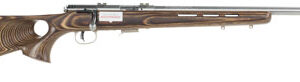 Savage Arms 94725 93 BTVS 22 WMR Caliber with 5+1 Capacity, 21" Barrel, Satin Stainless Metal Finish, Fixed Thumbhole Natural Brown Laminate Stock & AccuTrigger Right Hand (Full Size)