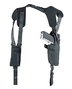 Uncle Mike's 75021 Pro-Pak Vertical Shoulder Holster Shoulder Size 02 Black Nylon Harness Fits S&W K/L & Similar Fits 4" Barrel Right Hand