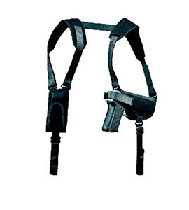 Uncle Mike's 77000 Pro-Pak Horizontal Shoulder Holster Shoulder Size 0 Black Nylon Harness Fits Sm/Med DA Revolver Fits 2-3" Barrel Right Hand