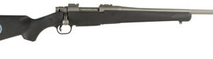 Mossberg 28005 Patriot  243 Win 5+1 22" Fluted Barrel w/Recessed Match Crown, Cerakote  Stainless Steel, Spiral-Fluted Bolt, Synthetic Stock, Drop Box Magazine, Adjustable LBA Trigger