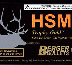 HSM 260130VLD Trophy Gold Extended Range 260 Rem 130 gr Berger Hunting VLD Match 20 Per Box/ 25 Case