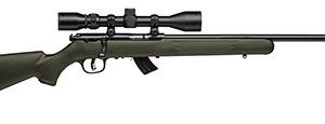 Savage Arms 26721 Mark II FXP 22 LR Caliber with 5+1 Capacity, 21" Barrel, Matte Blued Metal Finish & OD Green Synthetic Stock Right Hand (Full Size) Includes 3-9x40mm Scope