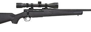 Mossberg 27853 Patriot Super Bantam 7mm-08 Rem Caliber with 5+1 Capacity, 20" Fluted Barrel, Matte Blued Metal Finish & Black Synthetic Stock Right Hand (Youth) Includes 3-9x40mm Scope