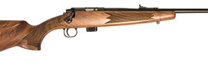 Crickett KSA20020 Model 722 Classic Youth 22 LR 7+1 20" Blued Button-Rifled Target Barrel & Steel Receiver, Fixed Front/Adjustable Rear Sights, Walnut Stock w/13.50" LOP, Rebounding Firing Pin Safety