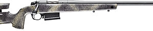 Bergara Rifles B14S382 B-14 Wilderness HMR 6.5 Creedmoor 5+1 24" Threaded, Sniper Gray Cerakote Barrel/Rec, Adj. SoftTouch Woodland Camo Stock with Mini-Chassis, Omni Muzzle Brake