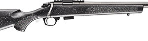 Bergara Rifles BMR006 BMR  Full Size 17 HMR 5+1/10+1 20" Matte Blued Carbon Fiber/Steel Threaded Barrel & Drilled & Tapped Steel Receiver, Fixed Black/Gray Speckled Synthetic Stock