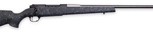 Weatherby MAM01N7MMPR8B Mark V Accumark 7mm PRC 3+1 24" Threaded/Fluted Stainless Barrel, Graphite Black Rec, Gray Webbed Black Monte Carlo Stock, Accubrake Muzzle Brake, Adj. TriggerTech Trigger