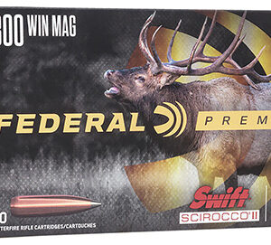 Federal P300WSS1 Premium  300WinMag 180gr Swift Scirocco II 20 Per Box/10 Case