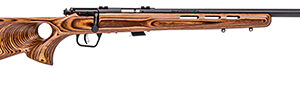 Savage Arms 28750 Mark II BTV 22 LR Caliber with 5+1 Capacity, 21" Barrel, Matte Blued Metal Finish & Fixed Thumbhole Natural Brown Stock Right Hand (Full Size)