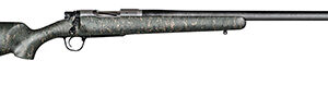 Christensen Arms 8010601500 Ridgeline  6.5 PRC 3+1 24" Carbon Fiber/Threaded Barrel, Natural Stainless, Green with Black/Tan Webbing Stock